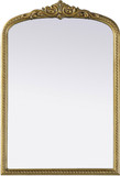 Elegant MR7F2436AB Naomi Modern Antique Brass 24" Wall Mounted Mirror