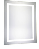 Elegant Lighting MRE-6003 Element Modern Glossy White LED 24" x 30" Rectangle Mirror