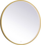 Elegant MRE6032BR Pier Brass LED Wall Mounted Mirror