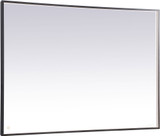 Elegant MRE64260BK Pier Black LED Wall Mirror