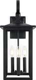 Elegant OD325W20BK Carisle Modern Black Outdoor Light Sconce