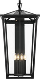Elegant OD334W33BK Frankford Contemporary Black Outdoor Wall Sconce Lighting