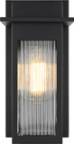 Elegant OD364W11BK Fletcher Contemporary Black Outdoor Wall Sconce Lighting
