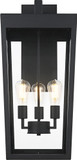 Elegant OD405W28BK William Modern Black Outdoor Wall Lighting Sconce