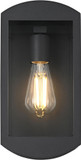 Elegant OD410W12BK Miles Modern Black 12" Exterior Wall Lighting