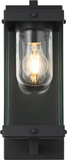 Elegant OD409W15BK Keaton Modern Black 15" Outdoor Wall Light Sconce