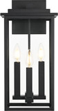 Elegant OD501W18BK Kaysen Modern Black Outdoor Light Sconce