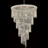 Elegant V1801SR48C/RC Spiral Chrome Pendant Light