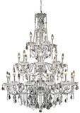 Elegant V2015G36C-RC St. Francis Chrome 36" Ceiling Chandelier