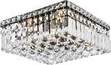 Elegant V2032F12BK/RC Maxime Black And Clear Flush Mount Lighting