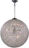 Elegant V2102D24C-RC Cabaret Chrome Halogen 24" Hanging Pendant Light