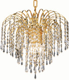 Elegant V6801D14G-RC Falls Gold 14" Mini Chandelier Lighting