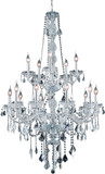 Elegant V7815G33C-RC Verona Chrome 33" Hanging Chandelier