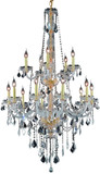 Elegant V7815G33G-RC Verona Gold 33" Chandelier Light