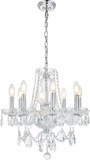 Elegant V7838D20C-RC Princeton Chrome Mini Chandelier Light