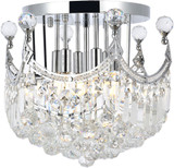 Elegant V8949F16C/RC Corona Chrome 16" Flush Mount Light Fixture