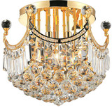 Elegant V8949F16G/RC Corona Gold Flush Mount Lighting Fixture