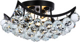 Elegant V9800F12BK/RC Corona Black And Clear 12" Flush Mount Lighting