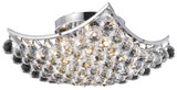 Elegant V9800F14C/RC Corona Chrome 14" Flush Mount Light Fixture