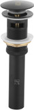 Elegant VDN100MBK Irving Modern Matte Black Pop-Up Drain