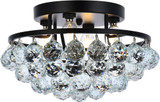 Elegant V9805F14BK/RC Corona Black And Clear 14" Ceiling Lighting