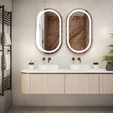 Electric Mirror SAR-2436 Saratoga Contemporary LED Oval Wall Mirror