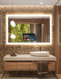 Electric Mirror SIL-156-AV-4842 Silhouette Contemporary LED 15" Rectangular Mirror with TV Display