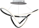 ET2 E20454-BC Perpetual Modern Black Chrome LED Hanging Lamp