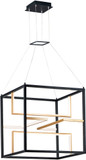 ET2 E21226-BKGLD Chamber Modern Black / Gold LED 24" Foyer Light Fixture