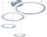 ET2 E22662-11MS Saturn II LED Modern Matte Silver Multi Pendant Light Fixture