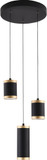 ET2 E22943-BKGLD Cuff Contemporary Black / Gold LED Multi Drop Ceiling Lighting