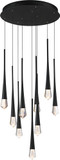 ET2 E24227-122BK Pierce Black LED Multi Hanging Pendant Light