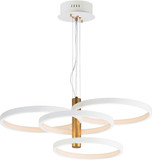 ET2 E24326-WTGLD Hoopla Modern White/Gold LED Chandelier Light