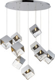 ET2 E24689-28PC Ice Cube Modern Polished Chrome LED Multi Drop Lighting