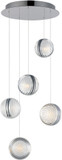 ET2 E24695-75PC Pulse Modern Polished Chrome LED Multi Pendant Lighting Fixture
