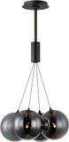 ET2 E25084-142BK Burst Contemporary Black LED Multi Pendant Light