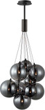 ET2 E25087-142BK Burst Modern Black LED Multi Hanging Pendant Lighting
