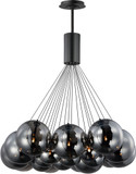 ET2 E25088-142BK Burst Contemporary Black LED Multi Drop Ceiling Light Fixture