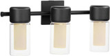 ET2 E30193-93BK Dram Black LED 3-Light Bathroom Sconce Lighting