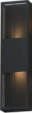 ET2 E30394-BK Grate Modern Black LED 24" Outdoor Wall Lighting Sconce