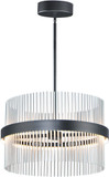 ET2 E34255-BKSN Chimes Contemporary Black / Satin Nickel LED 24" Hanging Lamp