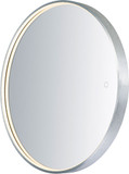 ET2 E42016-90AL Mirror Modern Brushed Aluminum LED Round Mirror
