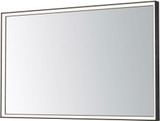 ET2 E42063-BBK Bevel Modern Brushed Black LED Wall Mirror