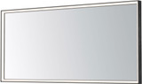 ET2 E42064-BBK Bevel Modern Brushed Black LED Wall Mounted Mirror