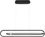 Eurofase 37039-011 Demark Contemporary Matte Black LED Island Light Fixture