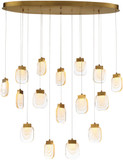 Eurofase 37194-017 Paget Modern Gold LED Multi Hanging Lamp