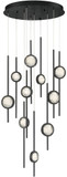 Eurofase 39464-019 Barletta Contemporary Black Anodized Aluminum LED Multi Lighting Pendant