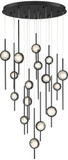 Eurofase 39465-016 Barletta Modern Black Anodized Aluminum LED Multi Hanging Light Fixture