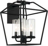Eurofase 41958-018 Bastille Satin Black Outdoor Light Sconce