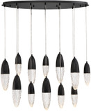 Eurofase 43861-024 Écrou Modern Black Halogen Drum Multi Drop Lighting Fixture